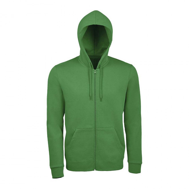 SWEAT ZIPPÉ PERSONNALISÉ À CAPUCHE MIXTE 'STONE' 260 GR/M² - vert prairie