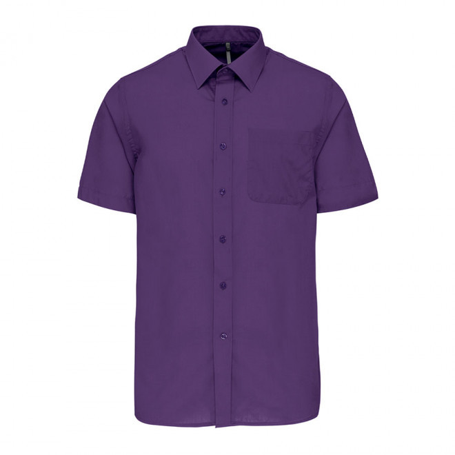 CHEMISE MANCHES COURTES PUBLICITAIRE HOMME 'KARIBAN' - purple