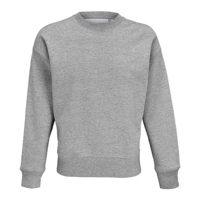 SWEAT PERSONNALISE COL ROND MIXTE 'AUTHENTIC' - gris chiné