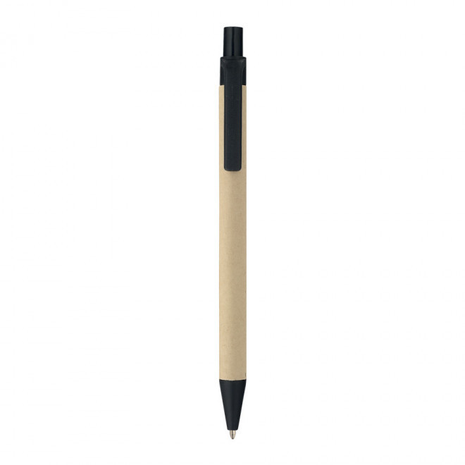 STYLO PERSONNALISABLE EN CARTON 'AMOSIS' - noir
