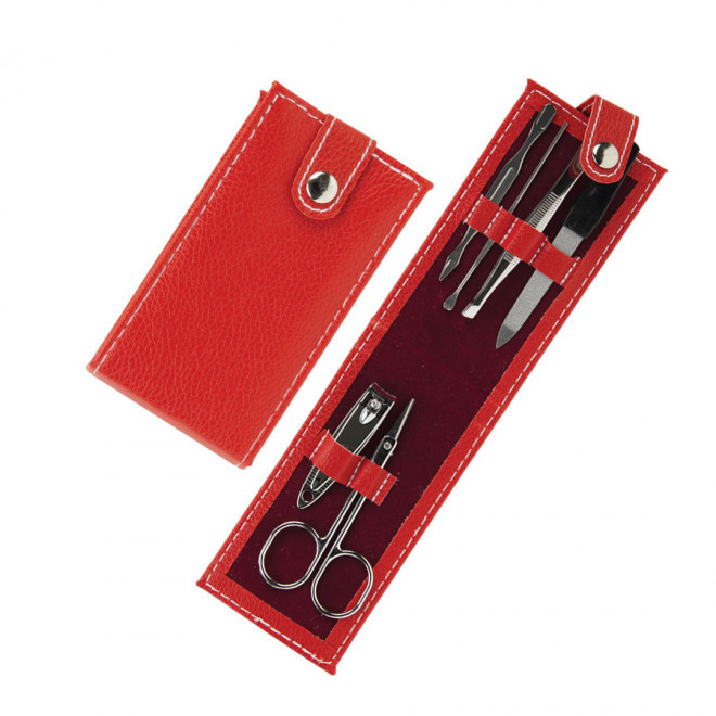 SET MANUCURE PUBLICITAIRE 6 EN 1 'BELLA' - rouge