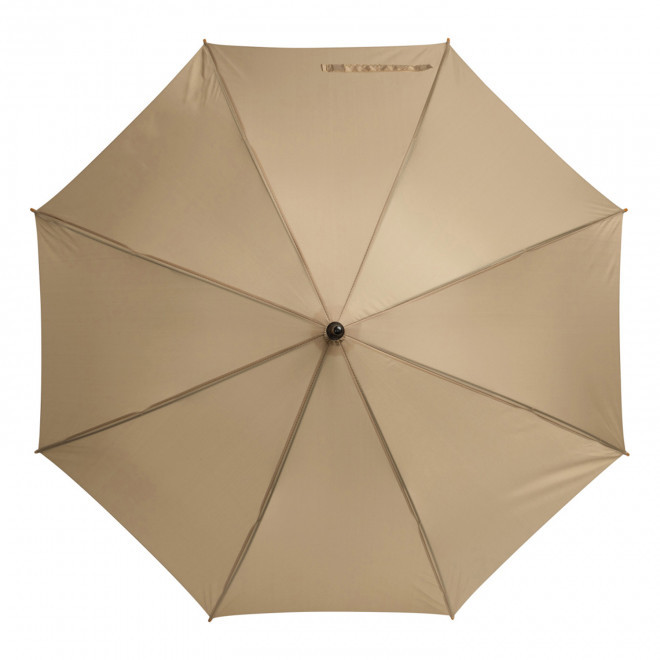 PARAPLUIE PUBLICITAIRE AUTOMATIQUE CANNE BOIS 'DUNDEE' - beige