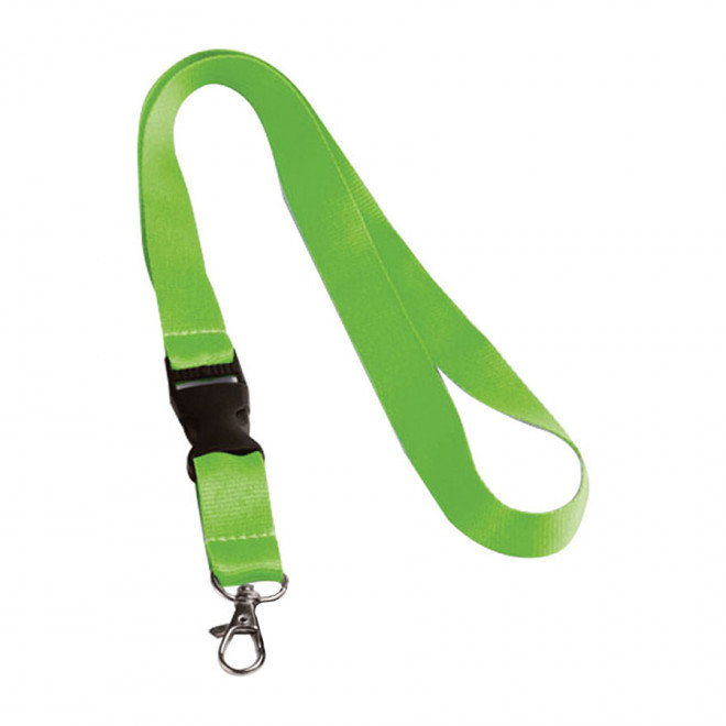 TOUR DE COU PUBLICITAIRE AVEC CLIP DETACHABLE 'LAZO' - vert clair