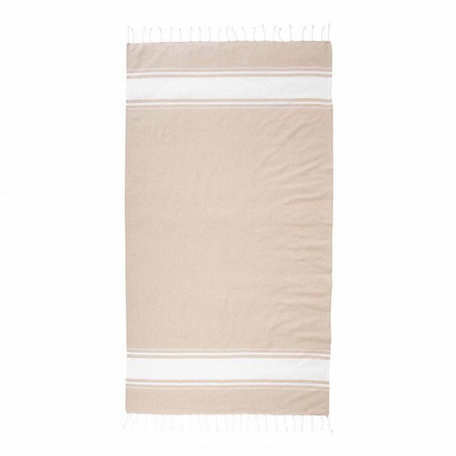 PAREO/FOUTA PERSONNALISABLE 'HORTENSE 150 RECYCLE' - beige