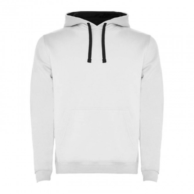 SWEAT-SHIRT A CAPUCHE PERSONNALISE MIXTE 'RAPHAEL' - blanc/marine