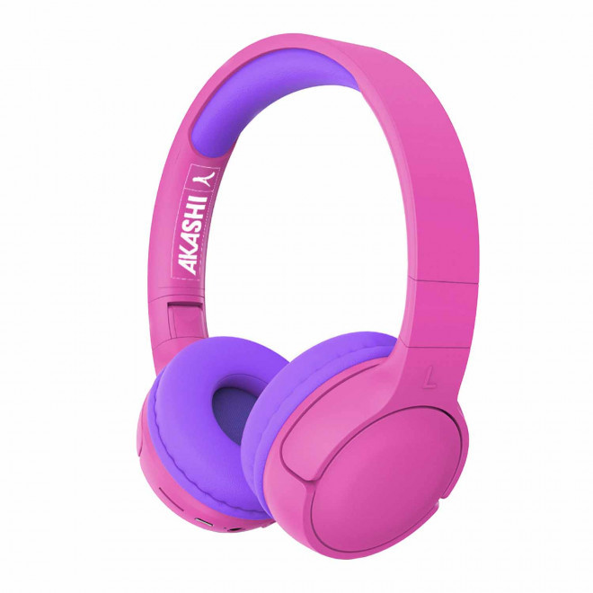 CASQUE BLUETOOTH® PERSONNALISABLE POUR ENFANT 'CASQUY' - violet/rose