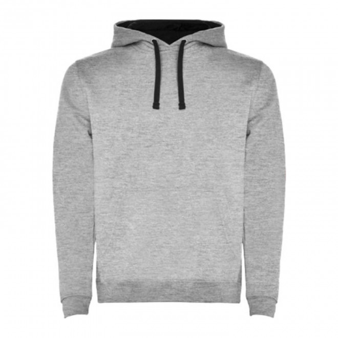 SWEAT-SHIRT A CAPUCHE PERSONNALISE MIXTE 'RAPHAEL' - gris/noir