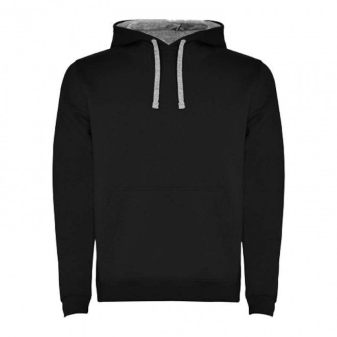 SWEAT-SHIRT A CAPUCHE PERSONNALISE MIXTE 'RAPHAEL' - noir/gris