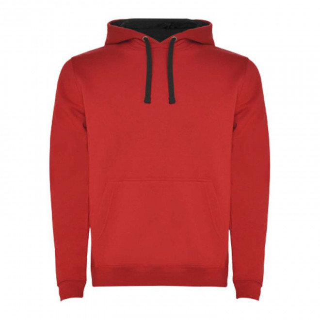 SWEAT-SHIRT A CAPUCHE PERSONNALISE MIXTE 'RAPHAEL' - rouge/noir