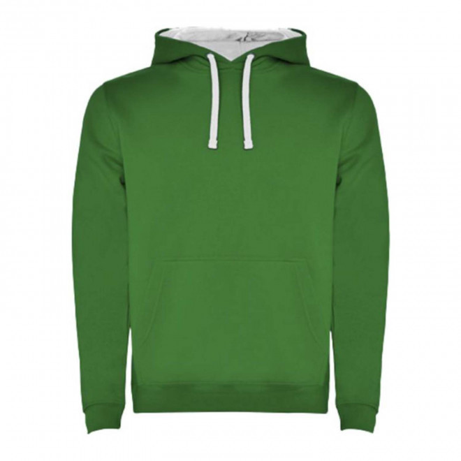 SWEAT-SHIRT A CAPUCHE PERSONNALISE MIXTE 'RAPHAEL' - vert/blanc