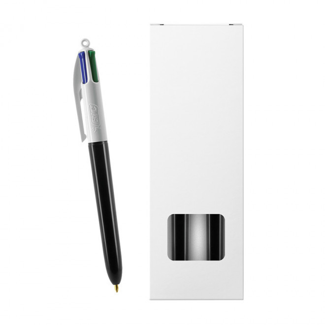 PACK 2 STYLOS 4 COULEURS BIC® PERSONNALISABLE 'STYLBOX' - noir