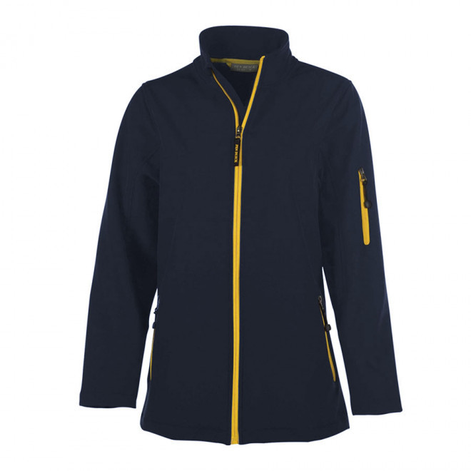 SOFTSHELL PERSONNALISABLE FEMME PEN DUICK 'ATLANTIC' - navy/gold