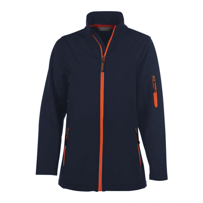 SOFTSHELL PERSONNALISABLE FEMME PEN DUICK 'ATLANTIC' - navy/orange
