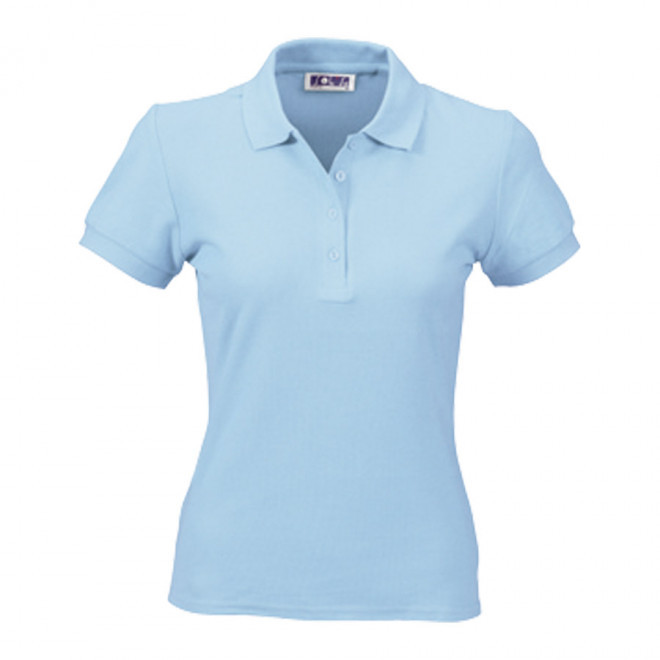 POLO PUBLICITAIRE FEMME 'PEOPLE' COULEUR 210 GR/M² - bleu ciel