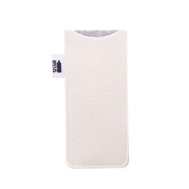 ÉTUI LUNETTES FEUTRINE PERSONNALISABLE 'BRILLU QUADRI' - blanc