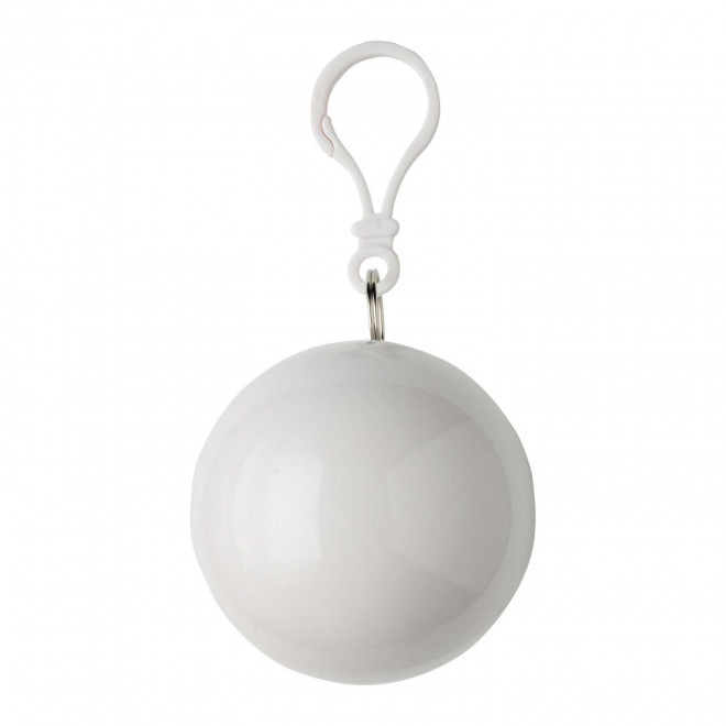 PONCHO PLUIE PUBLICITAIRE BALLE ADULTE 'GALWAY' - blanc