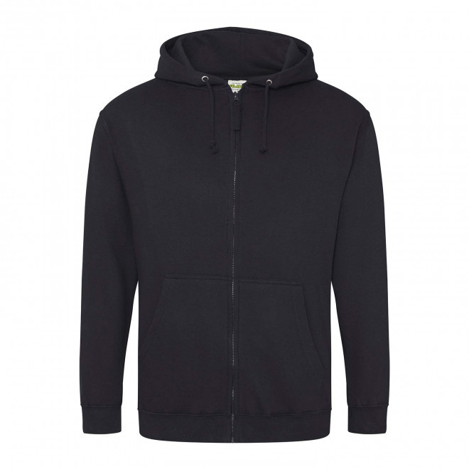 SWEAT ZIPPÉ PERSONNALISÉ À CAPUCHE HOMME 'CLUN' - jet black