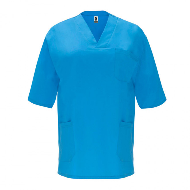 BLOUSE PERSONNALISABLE MIXTE MEDICALE 'LENO' - bleu clair