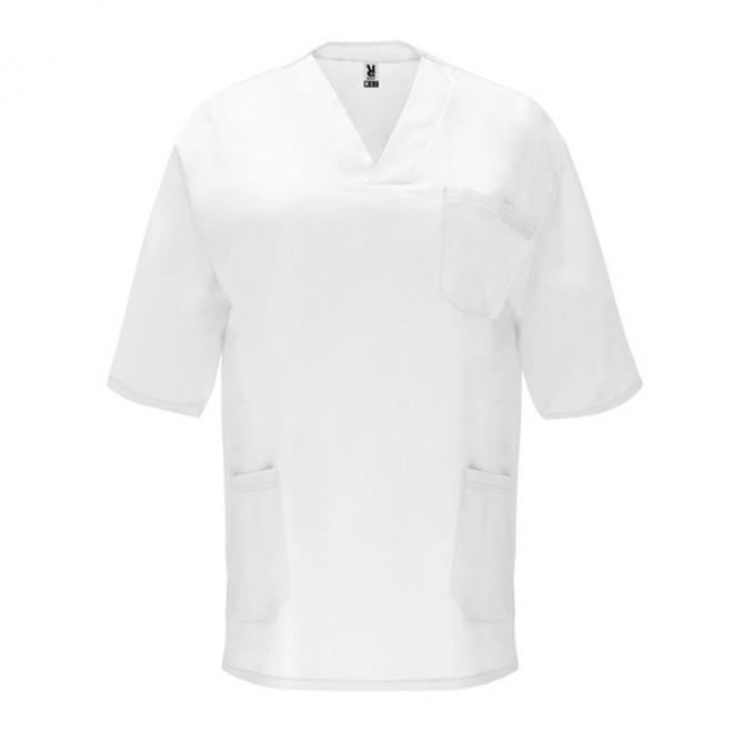 BLOUSE PERSONNALISABLE MIXTE MEDICALE 'LENO' - blanc
