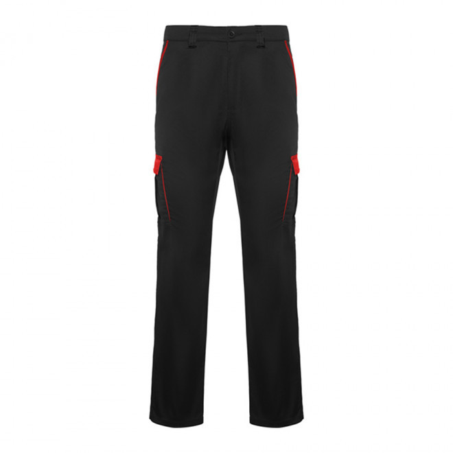 PANTALON DE TRAVAIL PERSONNALISABLE 'TROOPER' - noir/rouge