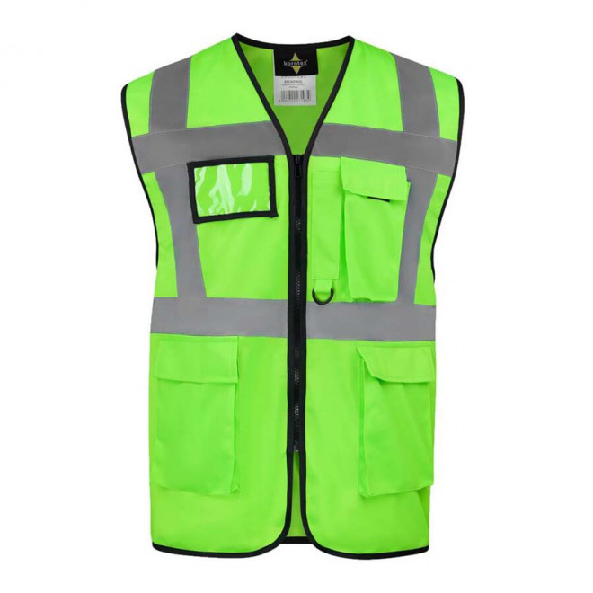 GILET DE SECURITE PERSONNALISABLE 'BERLIN' - neon vert
