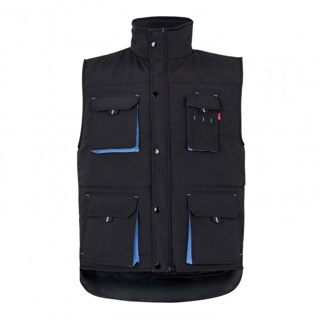 GILET MATELASSE PERSONNALISABLE 'ARIDO' - noir/bleu