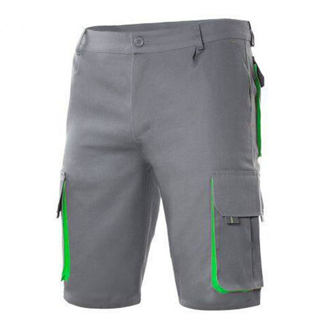 SHORT PERSONNALISABLE VELILLA 'CAPTURO' - grey/lime
