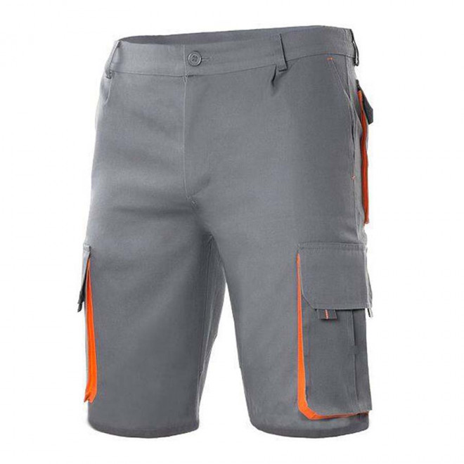 SHORT PERSONNALISABLE VELILLA 'CAPTURO' - grey/orange