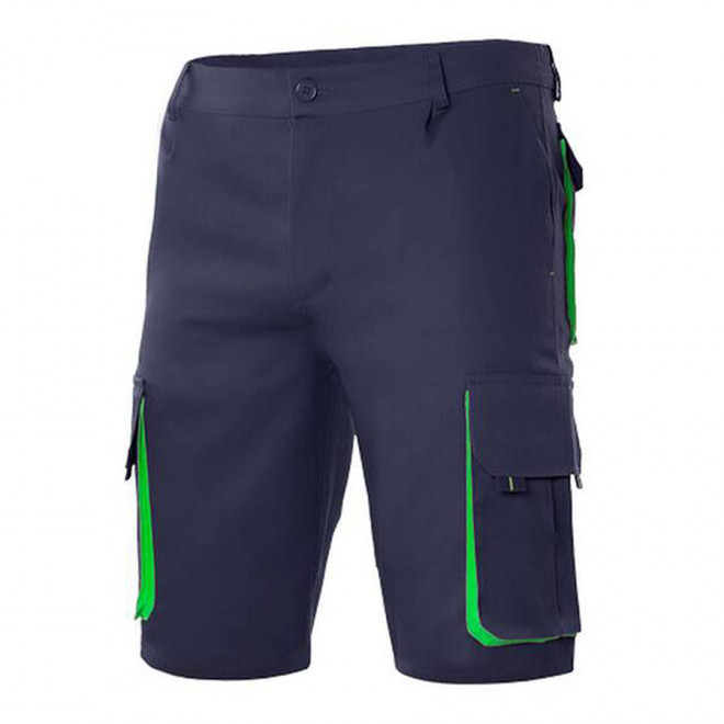 SHORT PERSONNALISABLE VELILLA 'CAPTURO' - navy/lime