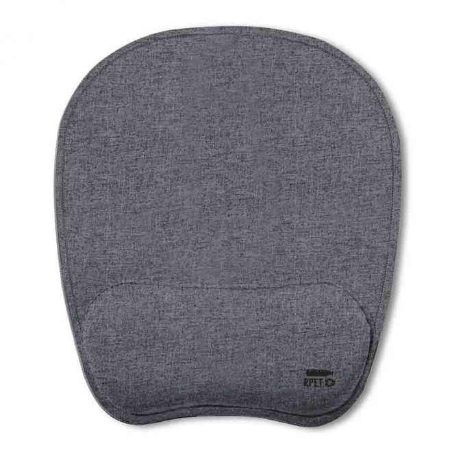 TAPIS DE SOURIS ERGONOMIQUE RPET PERSONNALISABLE  'LIMLAS' - gris