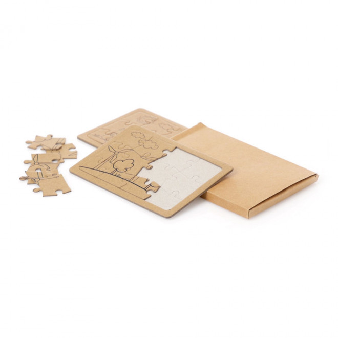 SET 2 PUZZLES PERSONNALISABLE 'PUZZY" - beige