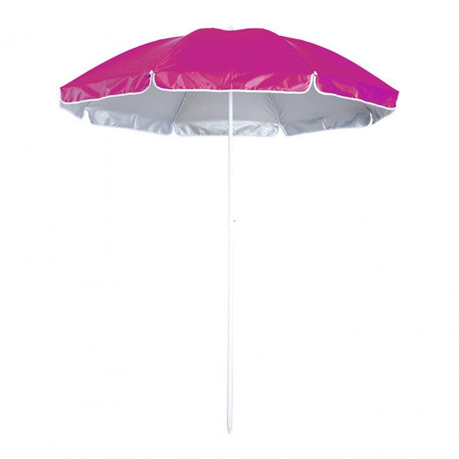 PARASOL PLAGE PERSONNALISABLE PROTECTION UV 'SHINNY' - fuchsia