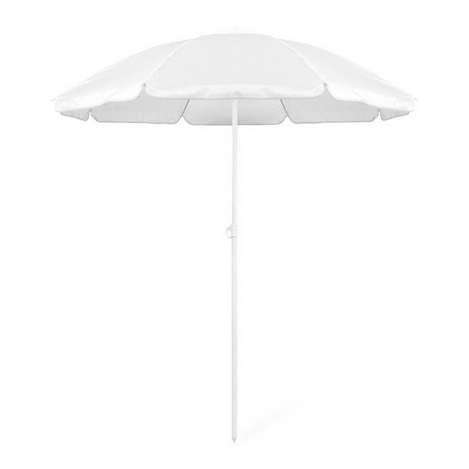 PARASOL PLAGE PERSONNALISABLE 150CM UNICOLOR 'PARISO' - blanc