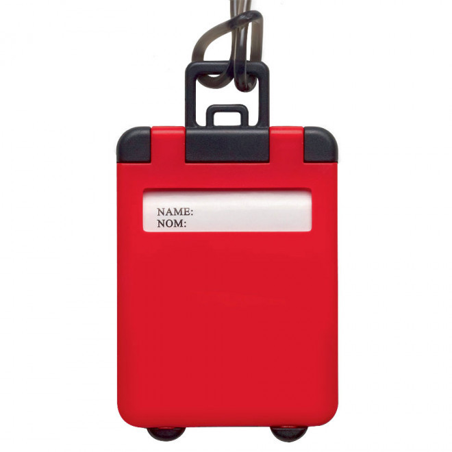 ÉTIQUETTE DE BAGAGE PERSONNALISÉE 'CORFOU' - rouge