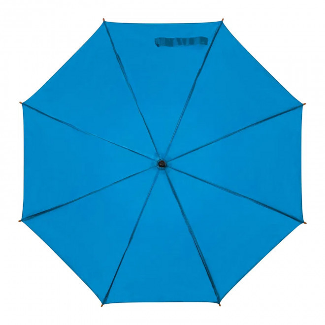 PARAPLUIE PUBLICITAIRE AUTOMATIQUE CANNE BOIS 'DUNDEE' - bleu ciel