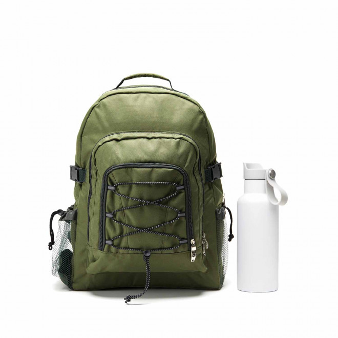 SET SAC ET BOUTEILLE ISOTHERME PERSONNALISABLE 'JANI' - blanc