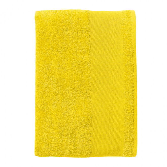 SERVIETTE DE TOILETTE PERSONNALISÉE COULEUR 50x100 CM 'ISLAND' - citron