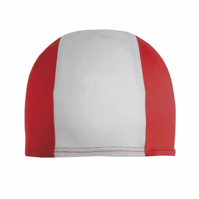 BONNET PISCINE PERSONNALISABLE 'CAPSWIM' - rouge/blanc