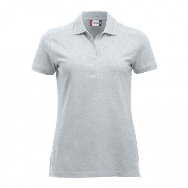 POLO PERSONNALISABLE FEMME 'BORDI' - gris cendre