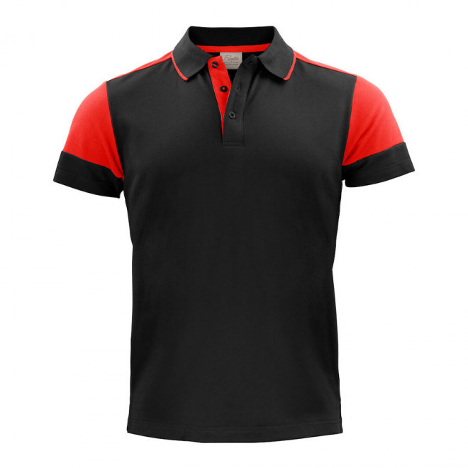 POLO PERSONNALISABLE HOMME BIO 'PRIMO' - noir/rouge