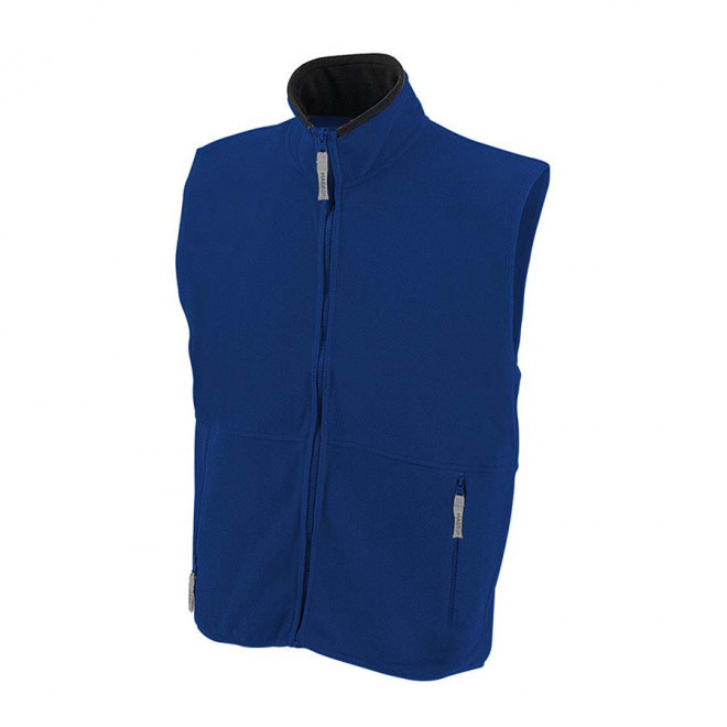 BODYWARMER POLAIRE 280G PERSONNALISABLE 'COLARI' - bleu/noir