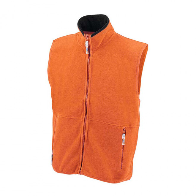 BODYWARMER POLAIRE 280G PERSONNALISABLE 'COLARI' - orange/noir