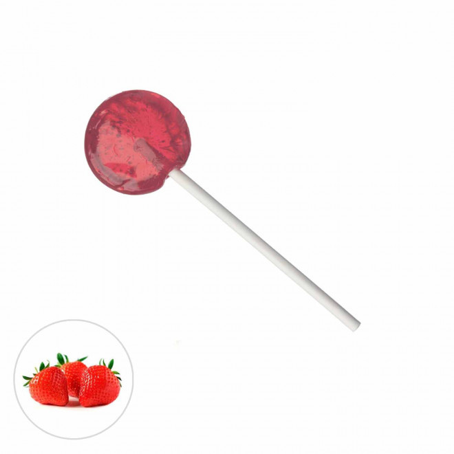 LOT DE 100 SUCETTES PLATES PERSONNALISABLE 'CHUPETTA' - fraise