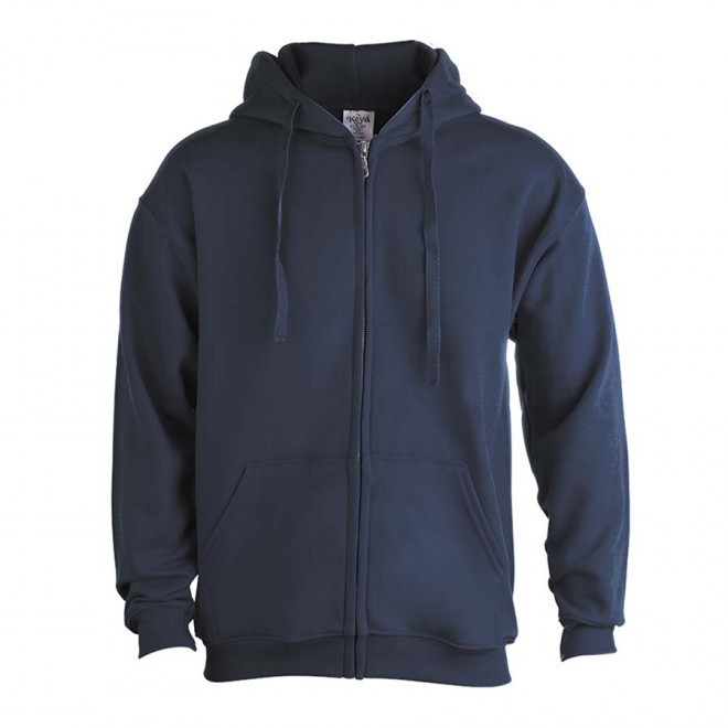 SWEAT ZIPPE MIXTE 280G PERSONNALISABLE 'MORALIE' - bleu marine