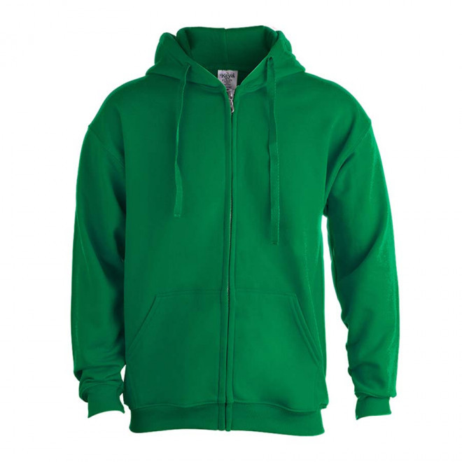 SWEAT ZIPPE MIXTE 280G PERSONNALISABLE 'MORALIE' - vert