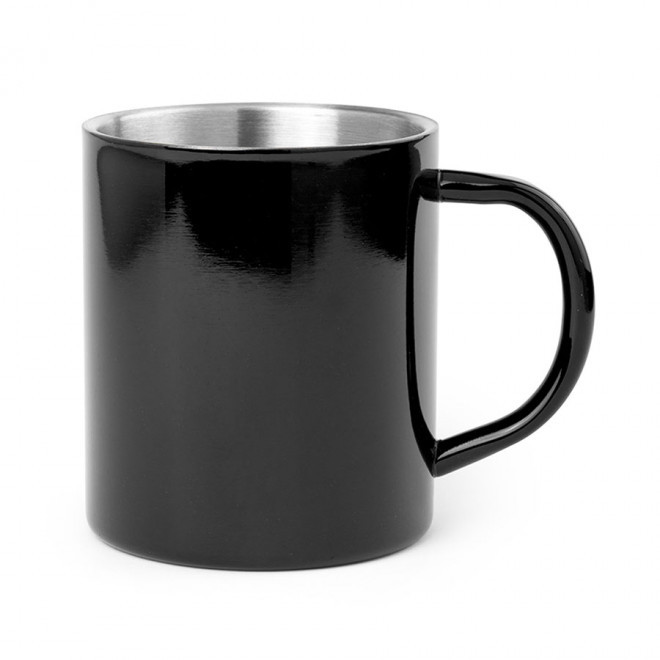 MUG EN ACIER BICOLORE PERSONNALISABLE 'XEYO'  - noir