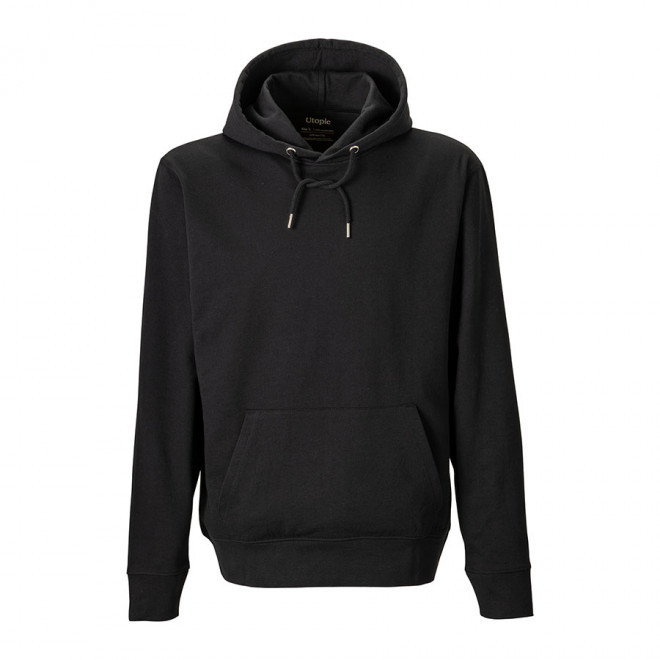 SWEAT CAPUCHE MIXTE UTOPIC PERSONNALISABLE 'SWITA' - noir