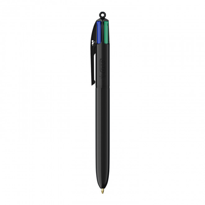 STYLO BIC® PERSONNALISABLE 4 COULEURS 'ECO' - noir