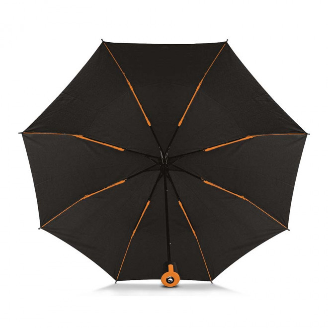 PARAPLUIE CROCHET PERSONNALISABLE 'HOOKA' - gris / orange