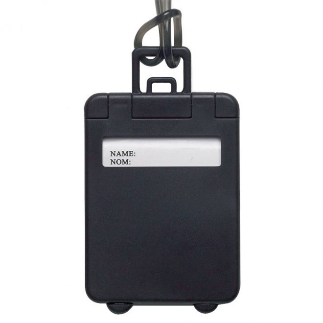 ÉTIQUETTE DE BAGAGE PERSONNALISÉE 'CORFOU' - noir